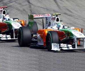 Puzzle Vitantonio Liuzzi και Adrian Sutil - Ινδία Force - Monza 2010